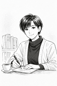 大澤音海　作者近影イメージイラスト